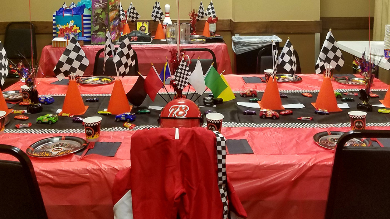 Racing themed birthday party